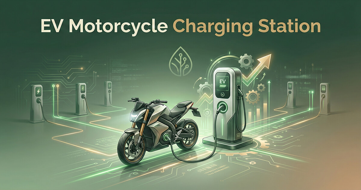 EV motorcycle charging station