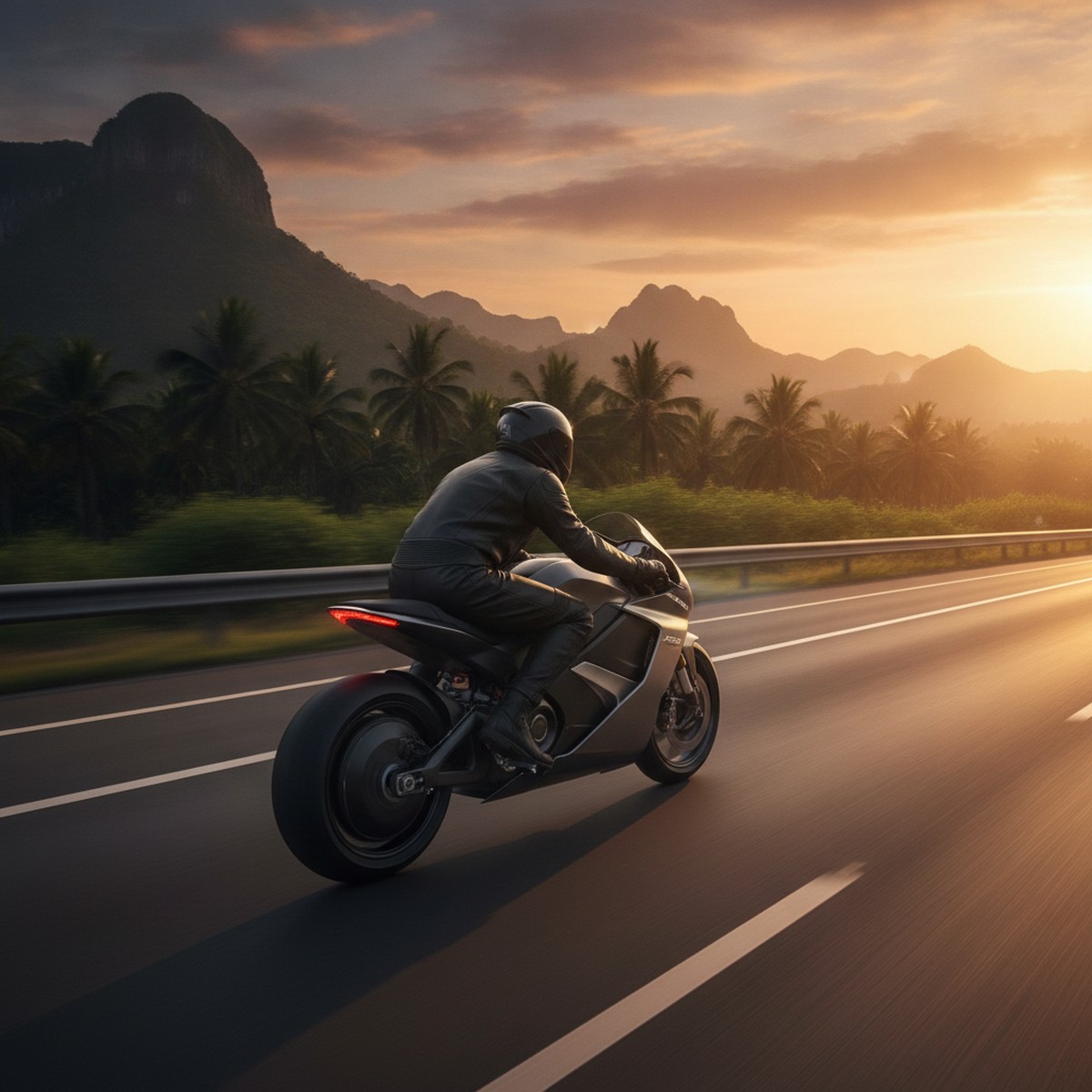 Electric motorcycle on an Indian highway — the long-range choice for intercity and heavy-commute riders
